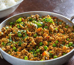 Ground Beef & Peas Curry